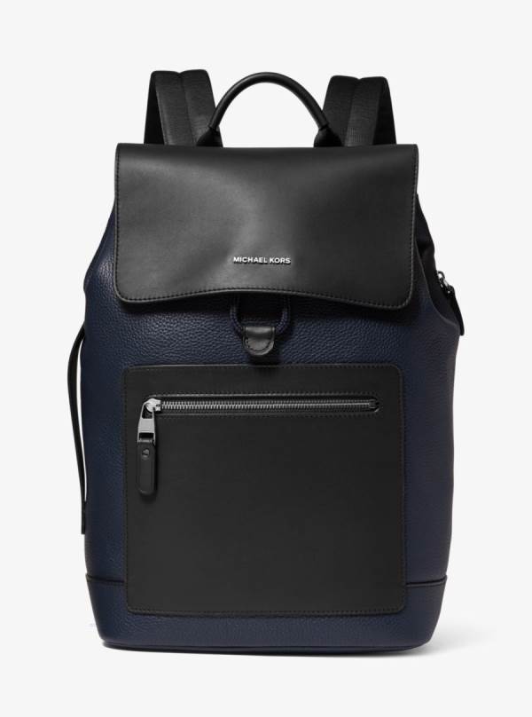 Panske Batohy Michael Kors Hudson Pebbled Leather Námornícka Modrá - Tasky Michael Kors Sleva | NQAHU-3489